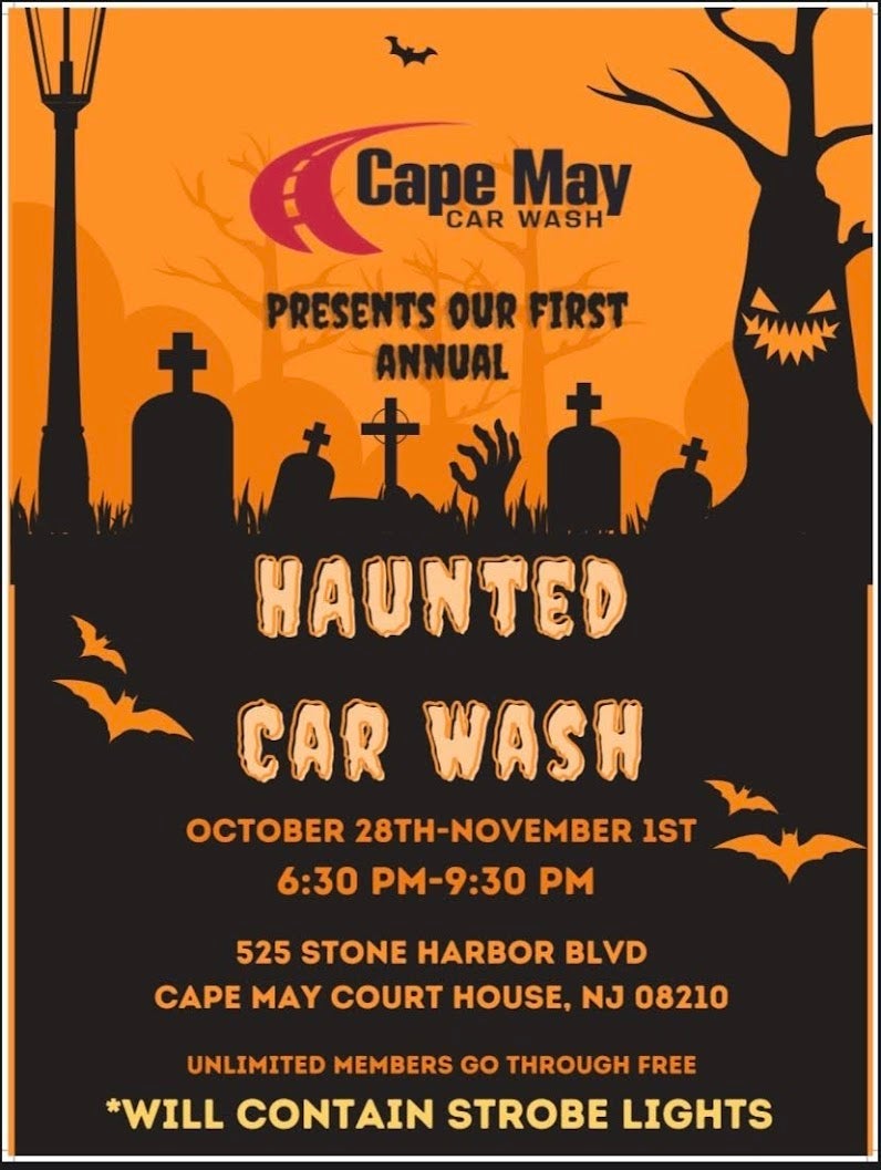Haunted Cape May Car Wash Flyer