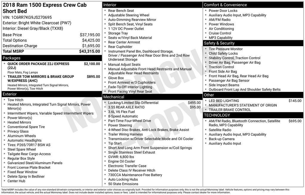 2018 RAM 1500 Express