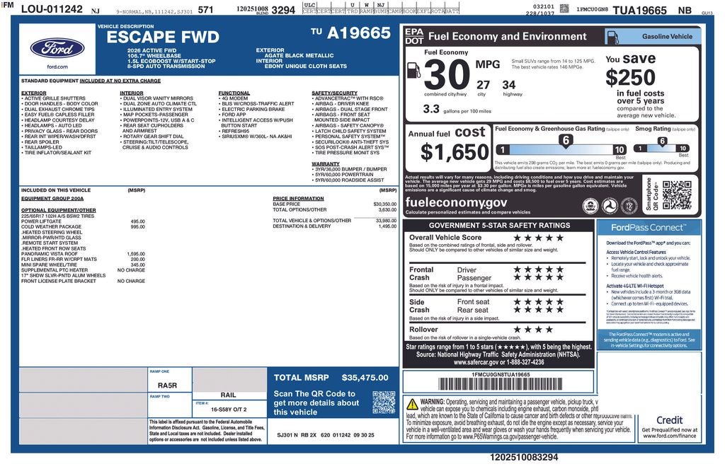2026 Ford Escape Active